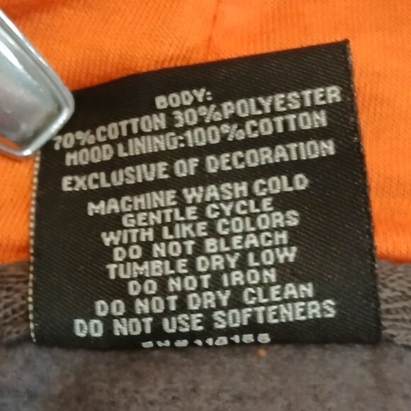 New Oklahoma State Cowboys Hoodie Large Colosseum Gray Orange Team Sweatshirt - Picture 6 of 7